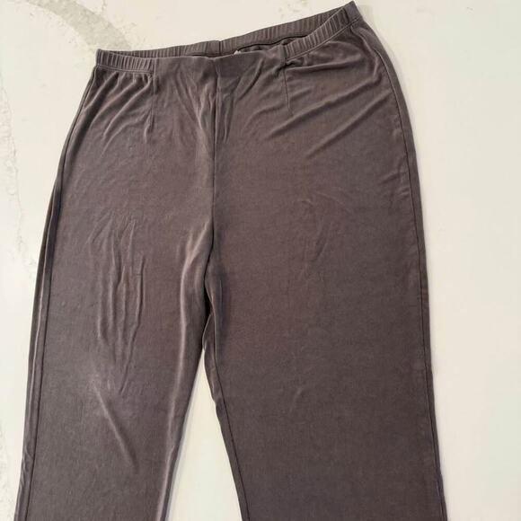 Chicos Traveler Pants Slinky Womens 3 Regular XL Taupe Wide Leg Stretchy Pull On - Picture 2 of 5